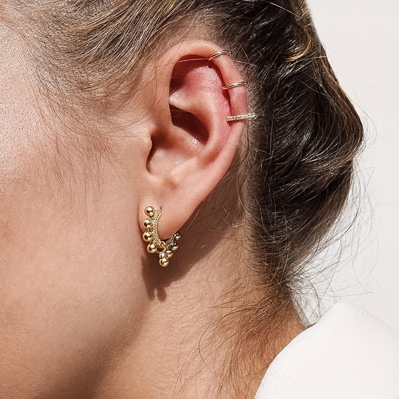 Minimalist Hip Hop Style Hoop Earrings